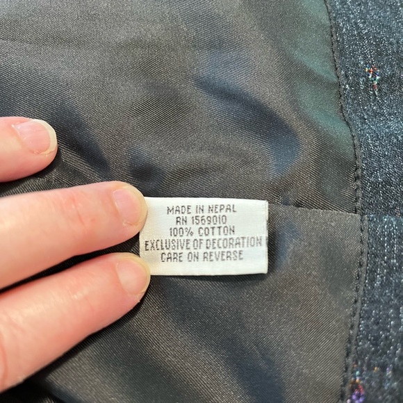 Embroidered Sequined Denim Blazer - Picture 7 of 7